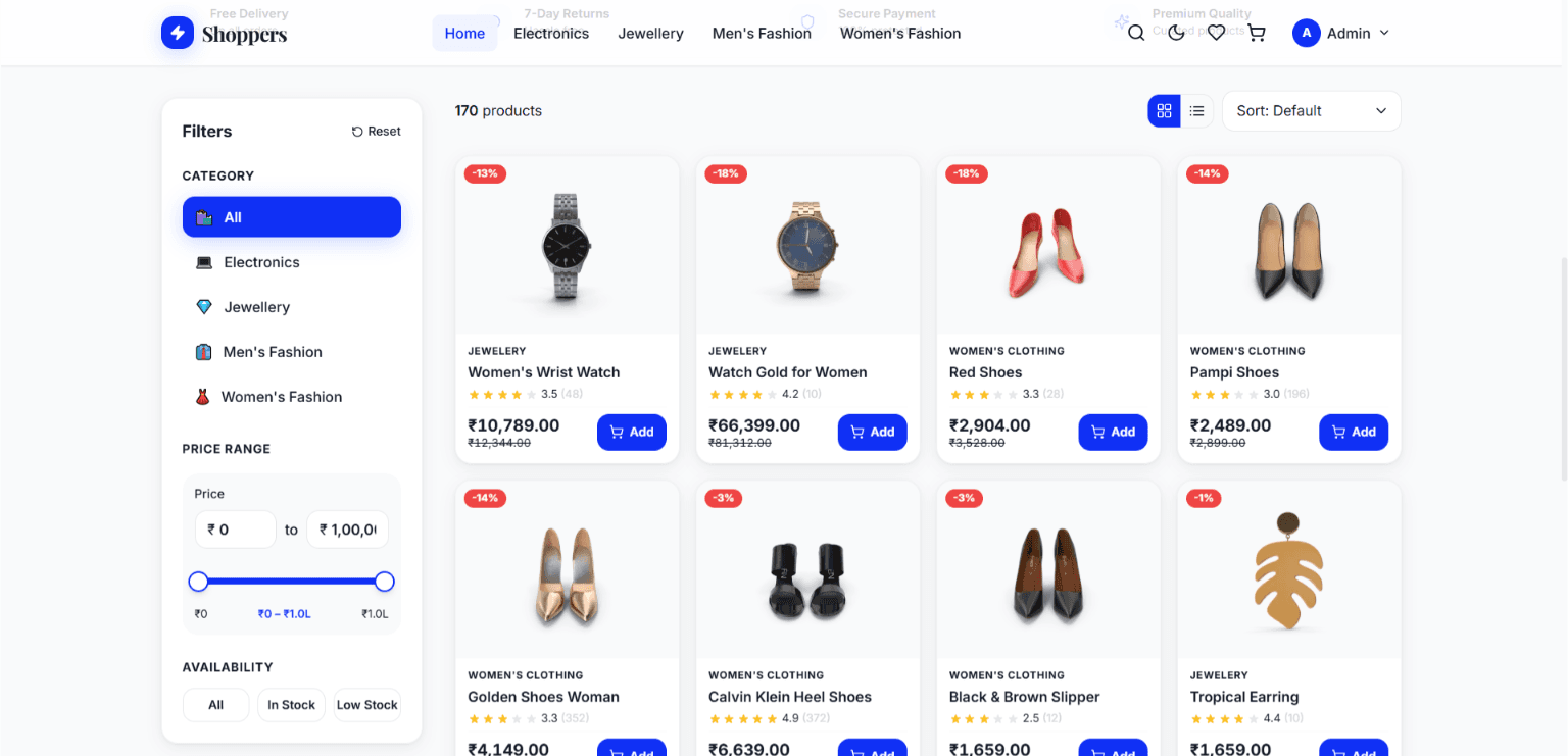 Smart E-Commerce Dashboard