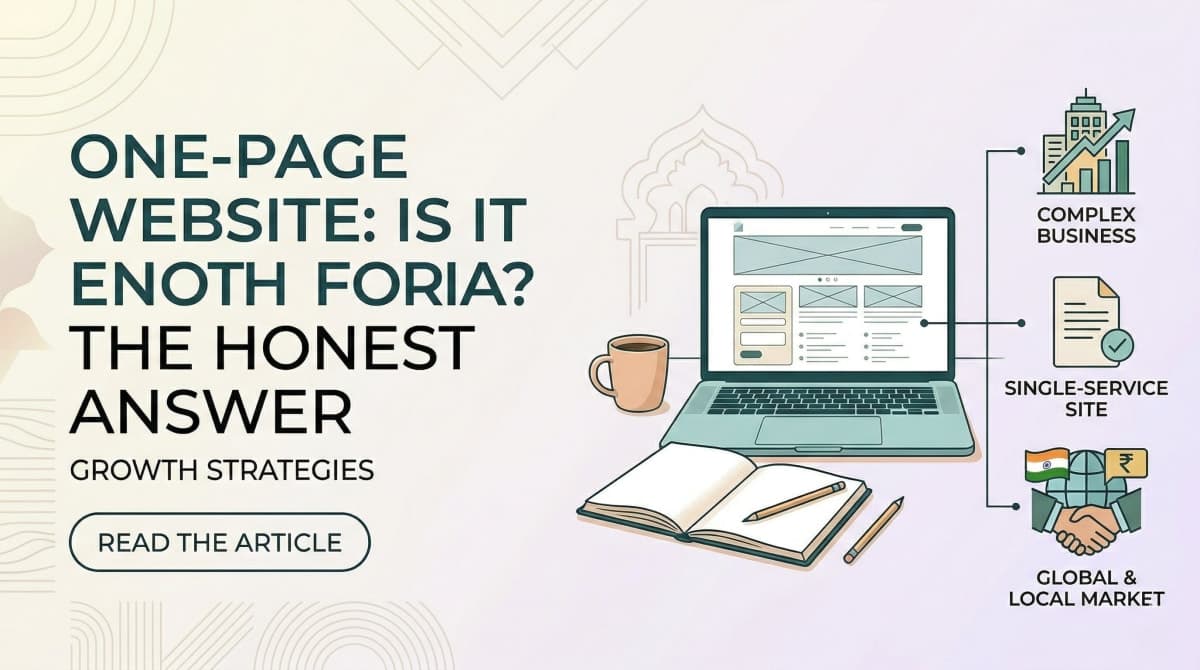 Is a One-Page Website Enough for Your Indian Business? (Honest Answer)