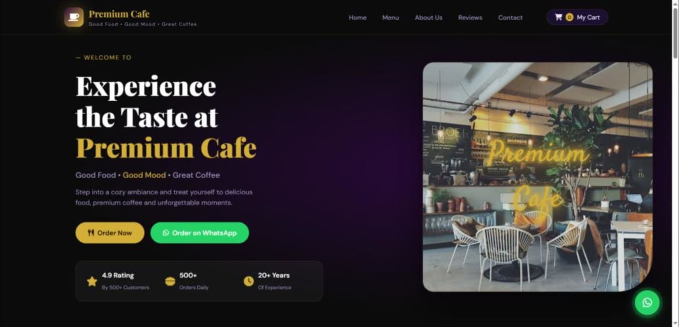 Cafe Website Demo